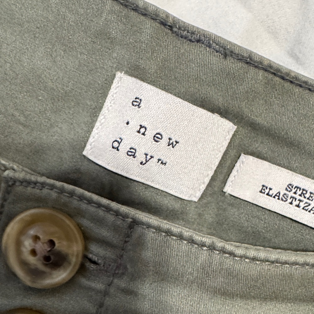 a new day Olive Green Button-Front Pants